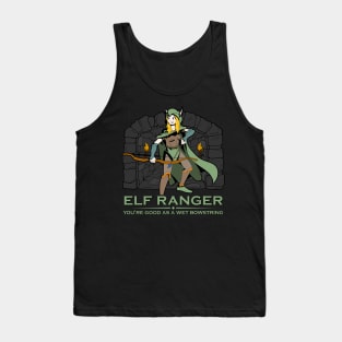 D20 Roleplaying Character - Elf Ranger Tank Top